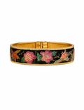 Pulseira vintage de flores esmaltadas