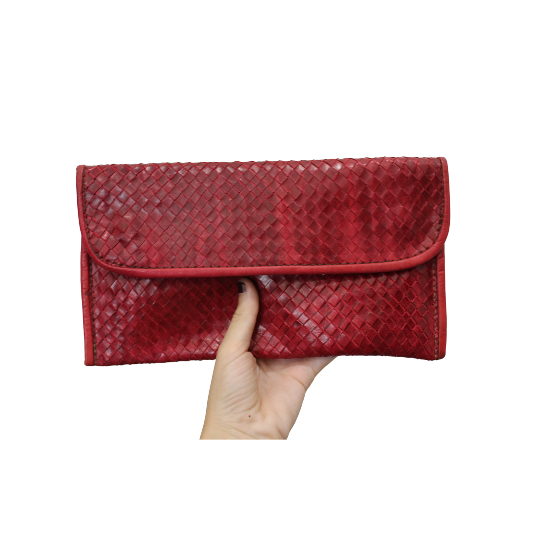 Bolso de mano de cuero trenzado con asa (varios colores)