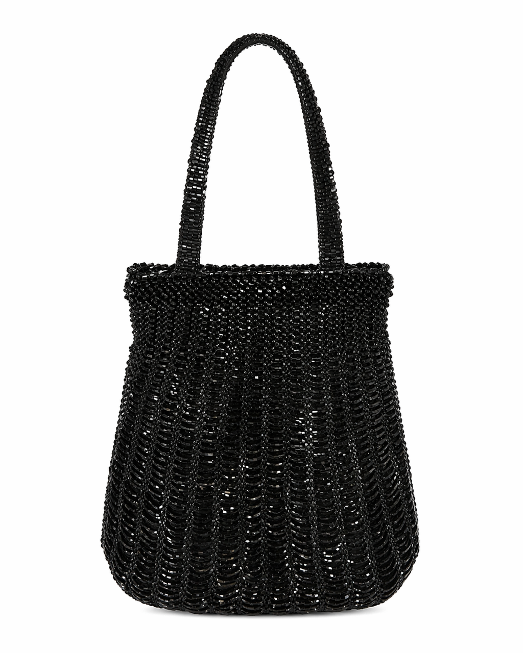 Bolsa vintage castanha estilo saco com flores vermelhas bordadas