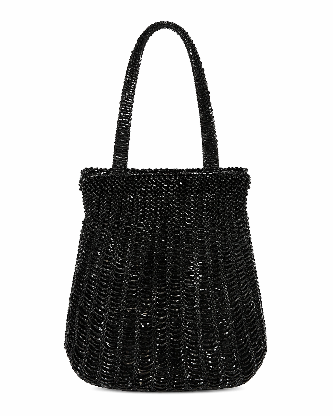 Bolsa vintage castanha estilo saco com flores vermelhas bordadas