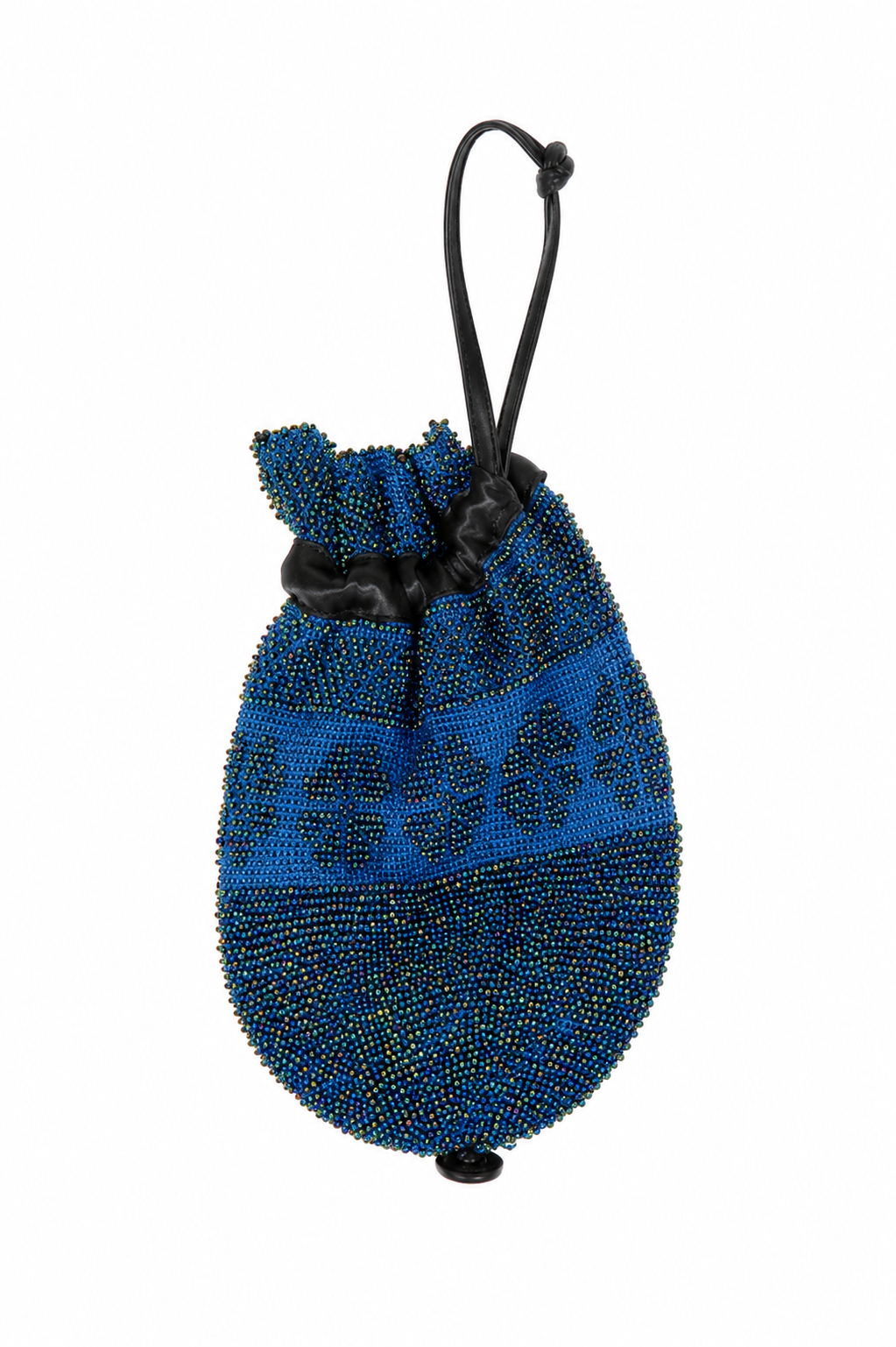 Bolso vintage limosnera azul y negro