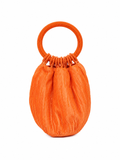 Bolso vintage bombonera naranja con detalles