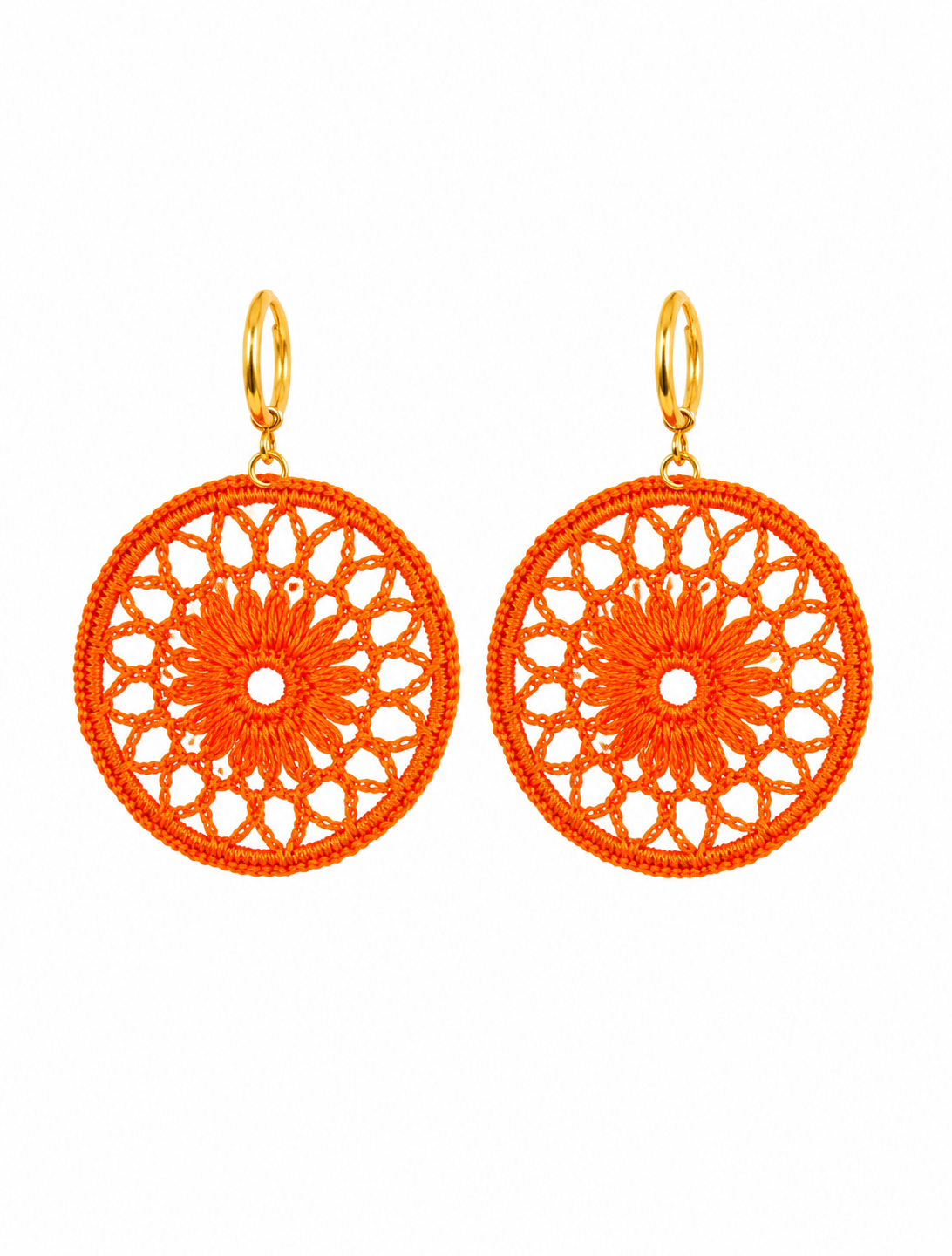 Pendientes Crochet Naranja