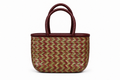 Bolso Turia zigzag burdeos y verde oliva
