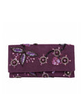 Bolso vintage morado con bordados