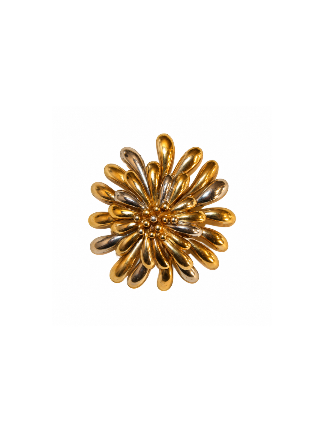 Broche vintage em folha de ouro