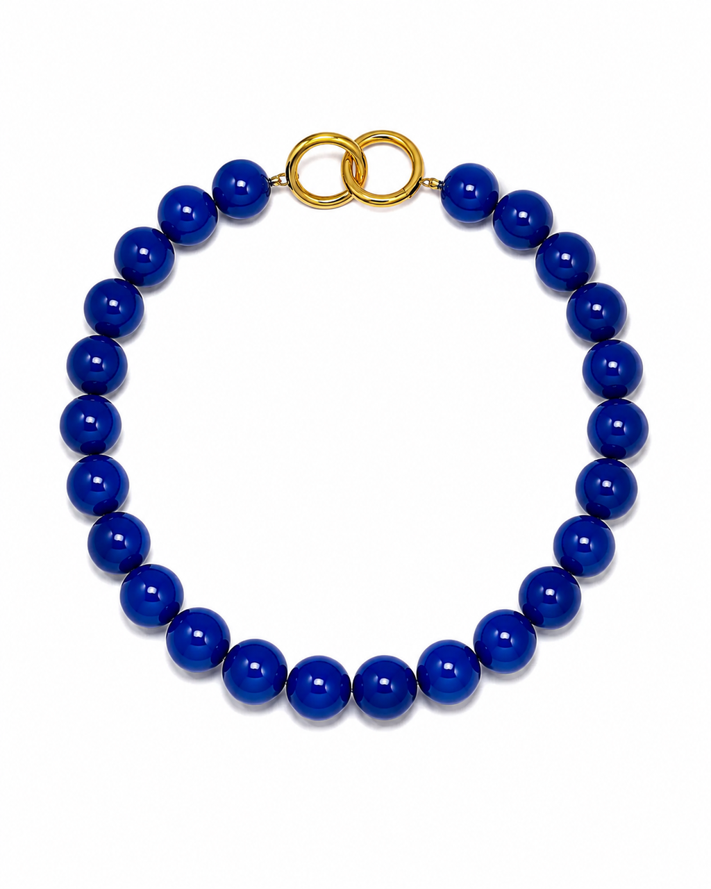 Colar com Bola Fez Azul Jeans