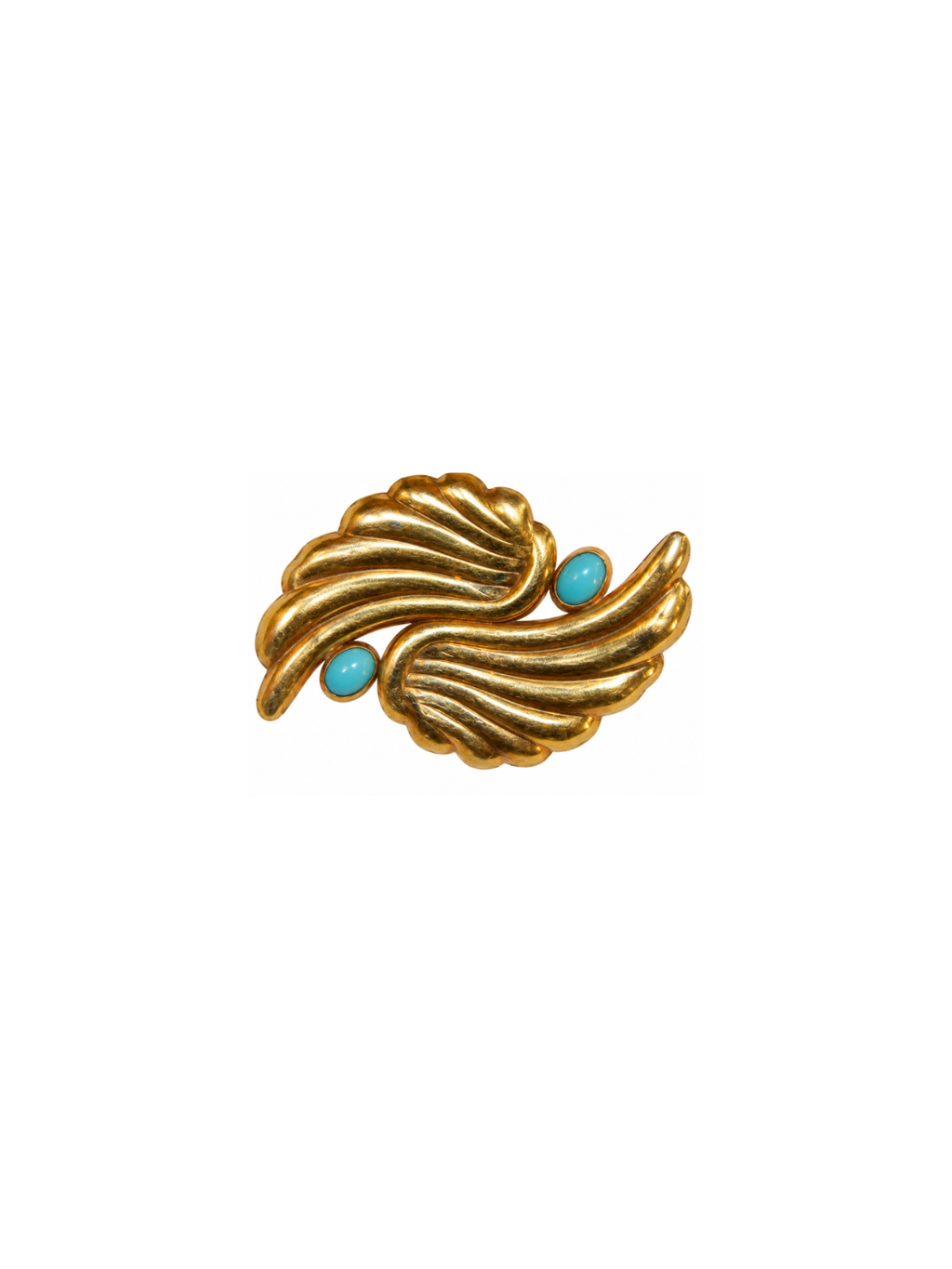 Broche vintage em folha de ouro