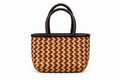 Bolso Turia zigzag rosa y marrón