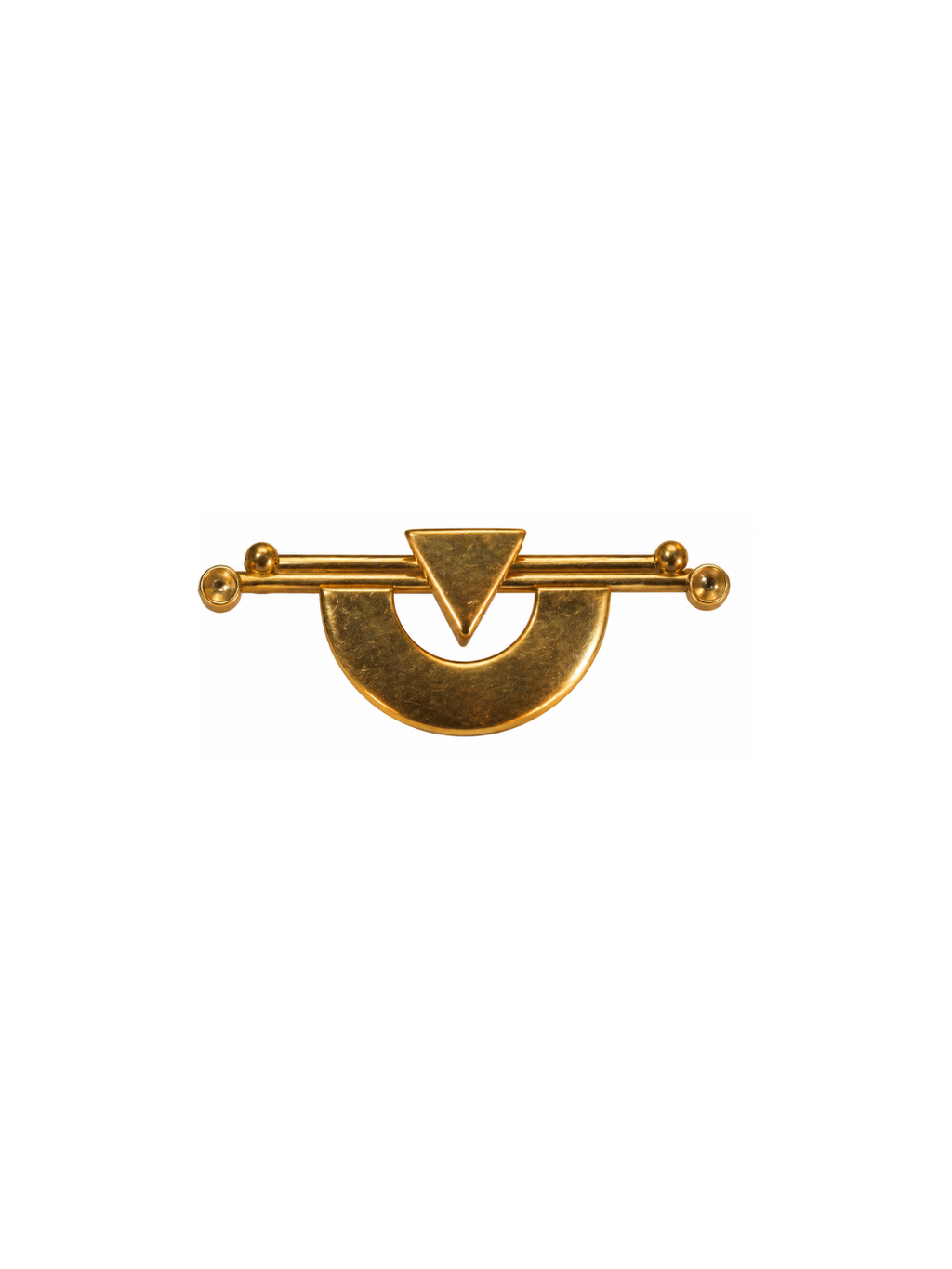Broche vintage em folha de ouro