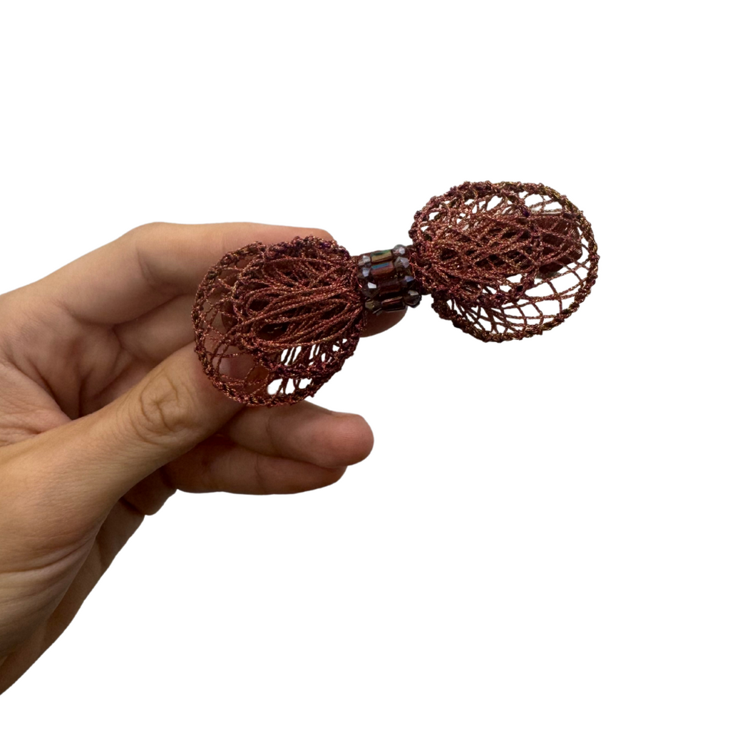 Hebilla de pelo Lazo arcilla