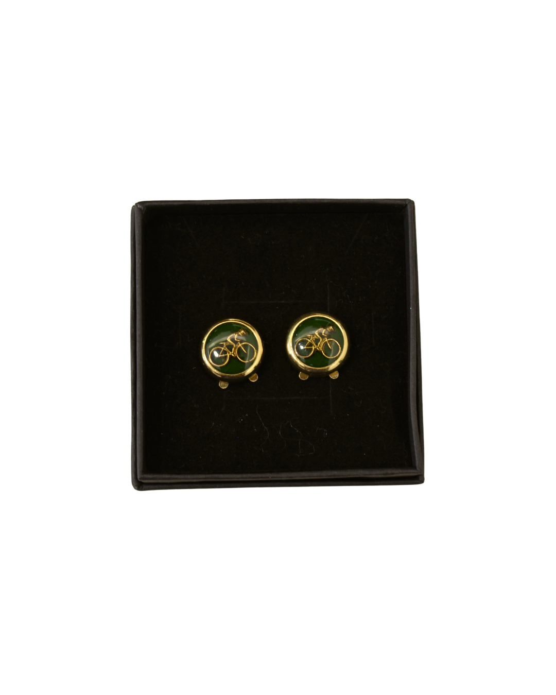 Gemelos Cubrebotones vintage franceses de Bici verde