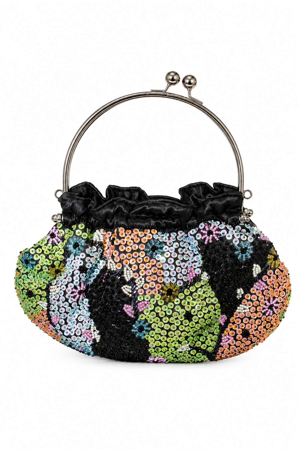 Bolso vintage bombonera con lentejuelas