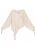 Capa de gasa con bordado beige