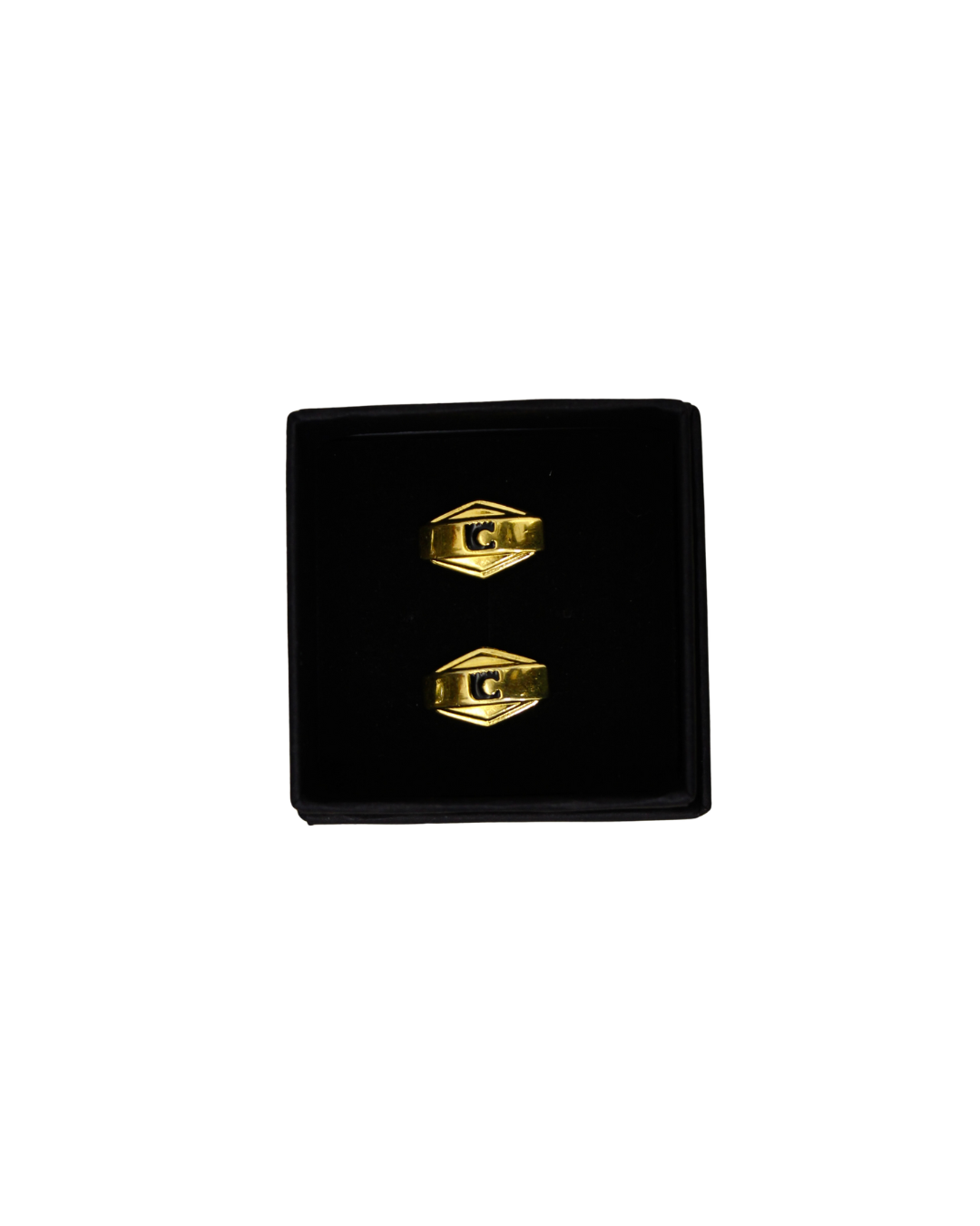 Gemelos vintage con la letra C