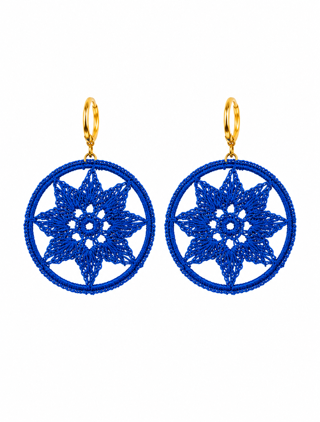 Pendientes Crochet Azul Klein