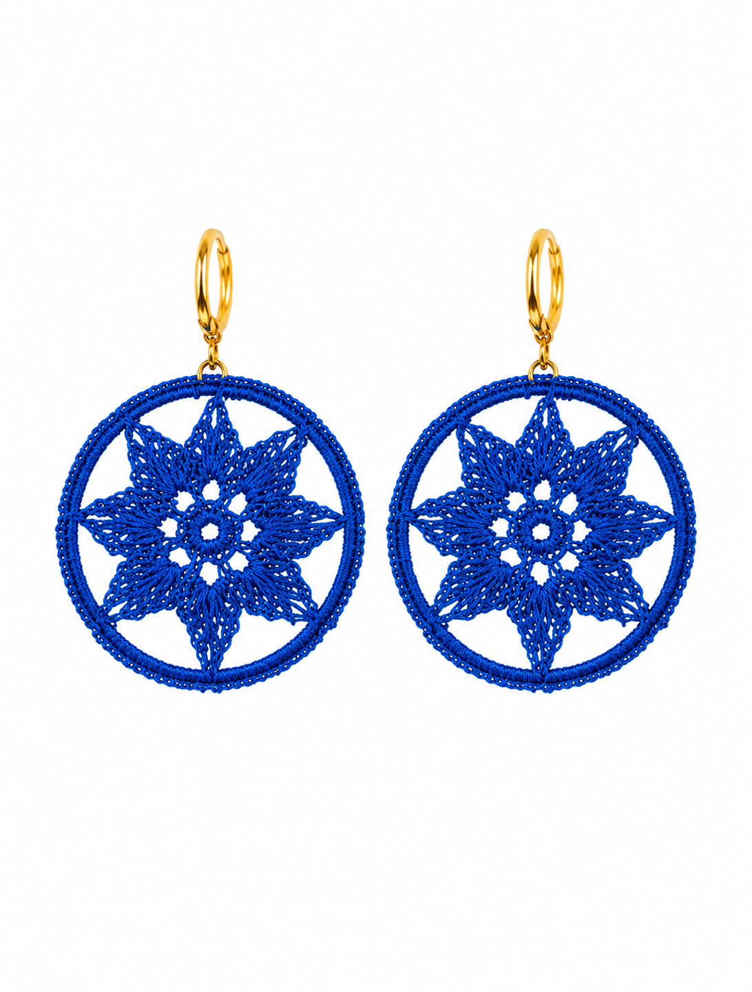 Pendientes Crochet Azul Klein