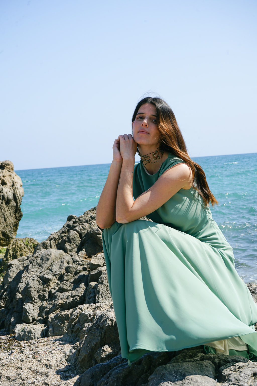 Gargantilha verde Santa Elena