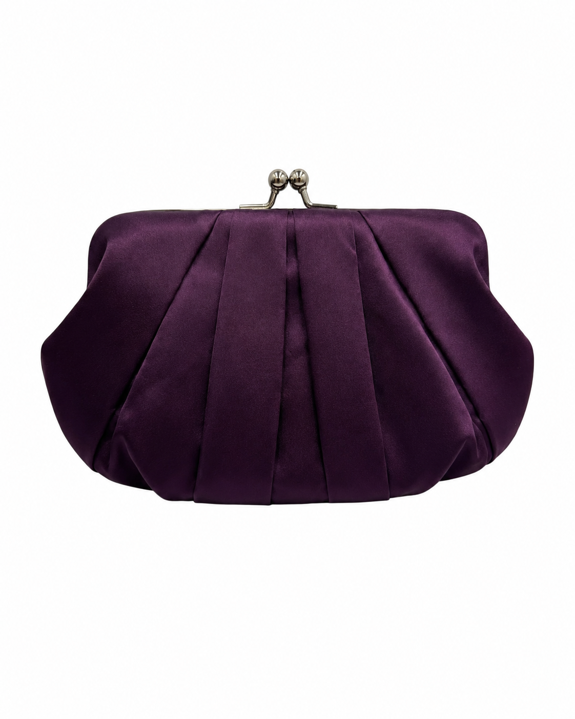 Bolso vintage berenjena tipo cartera de raso