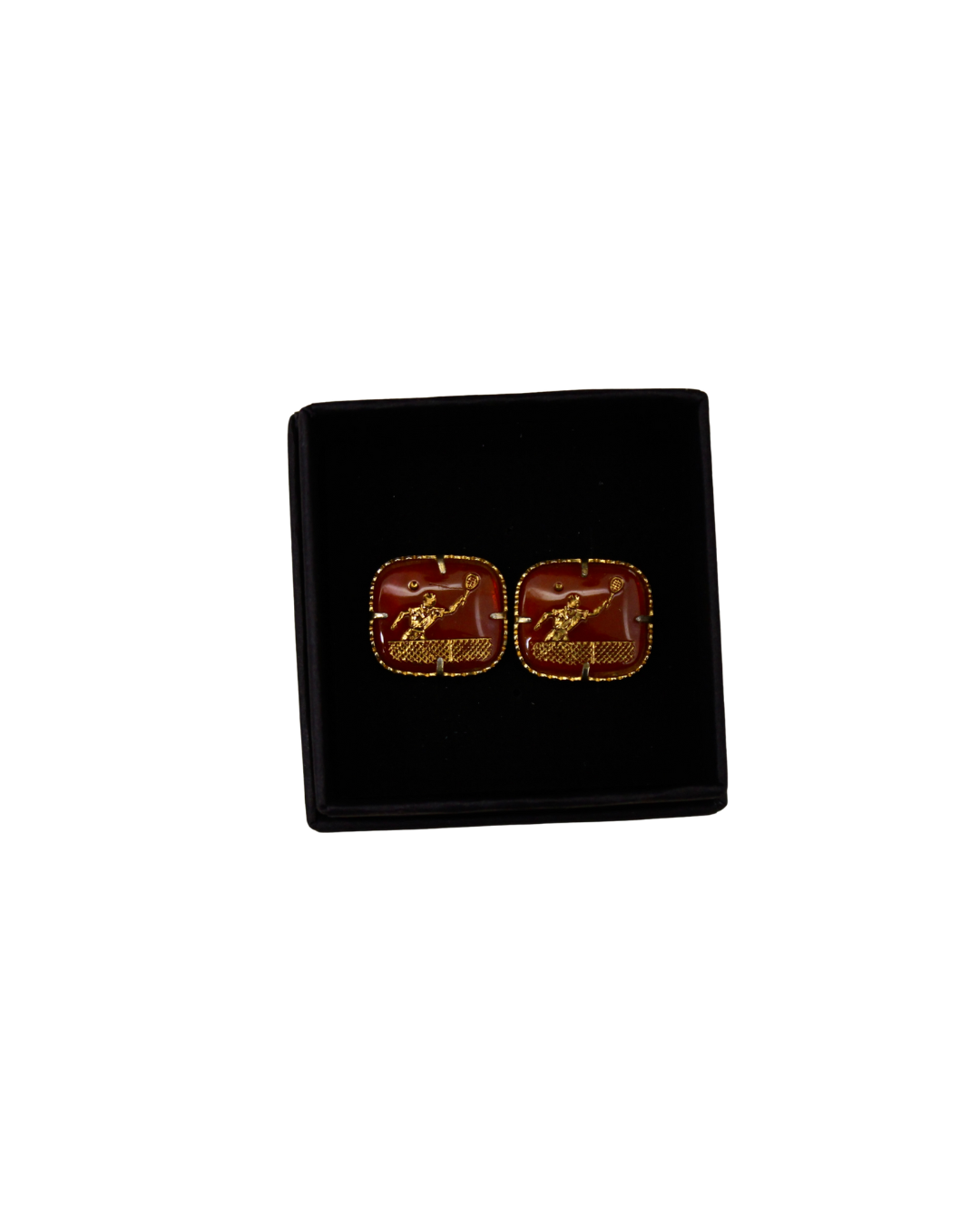 Gemelos vintage de Tenis de esmalte