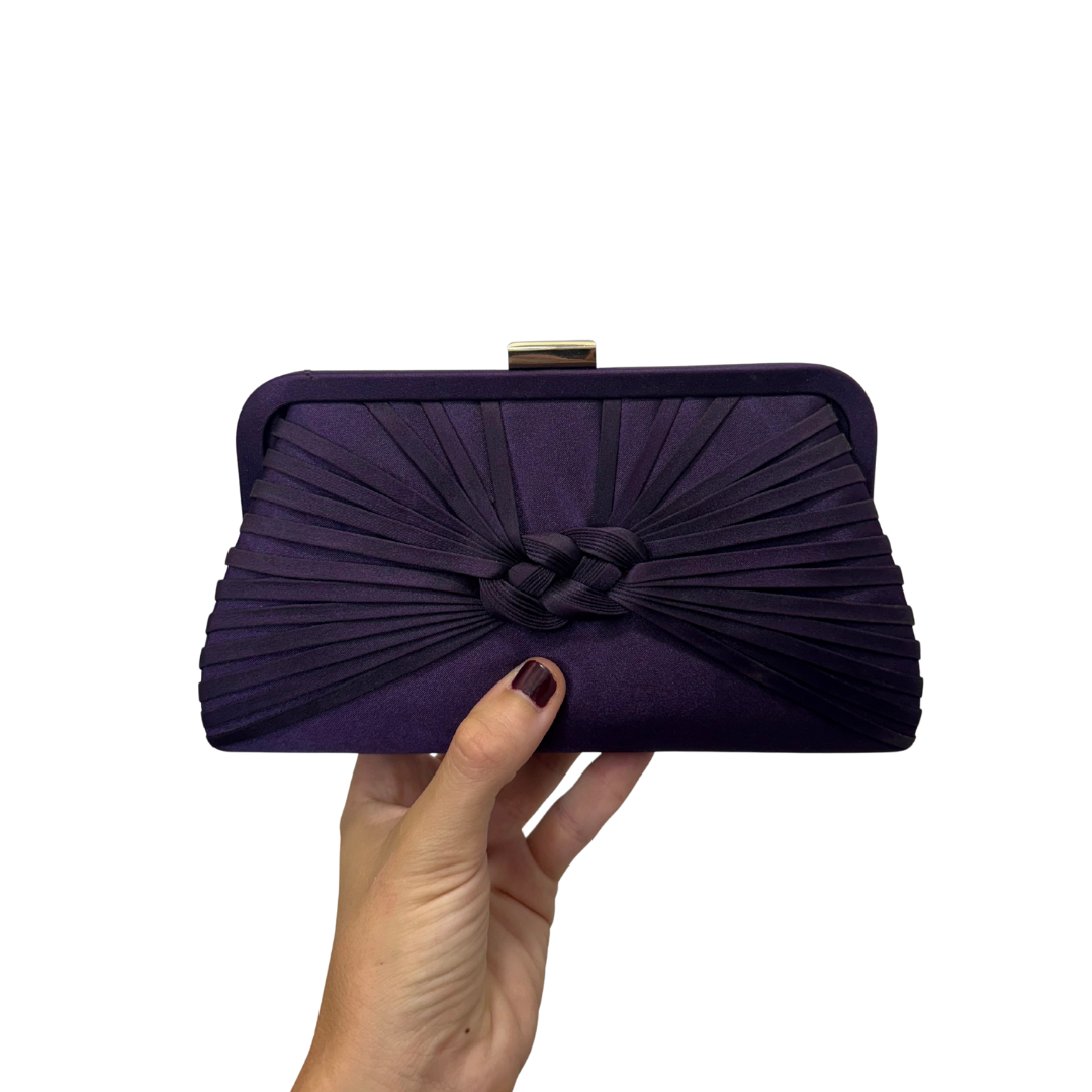 Bolso vintage morado tipo clutch