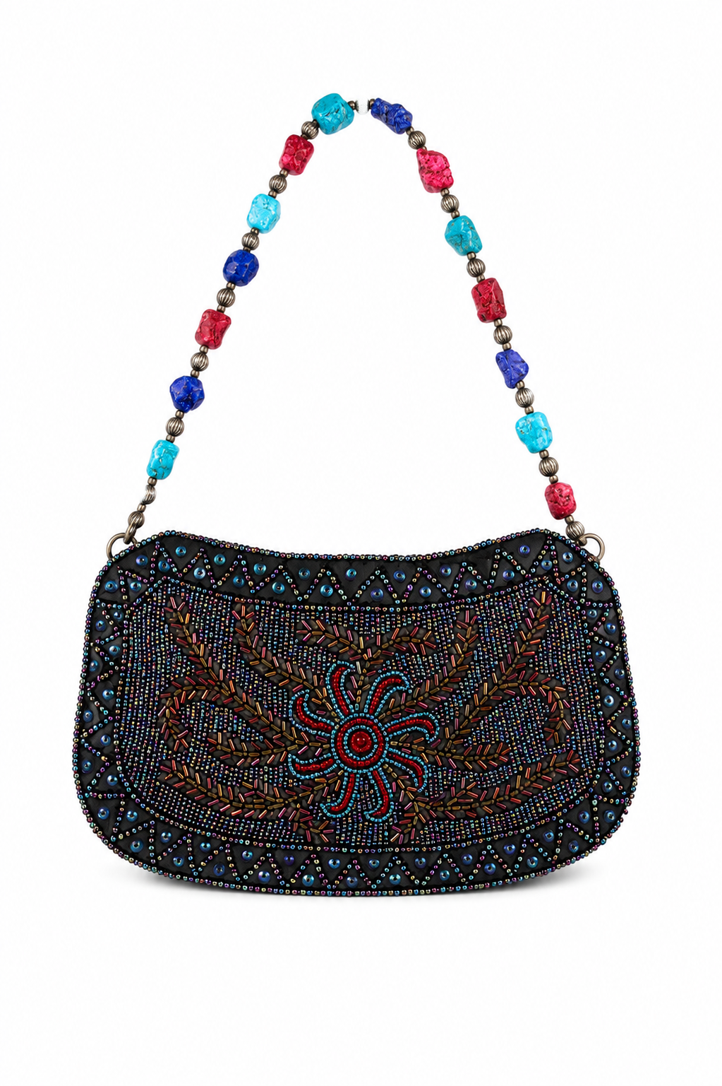 Bolso vintage asa con abalorios