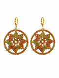 Pendientes Crochet Cobre y Verde Metalizado