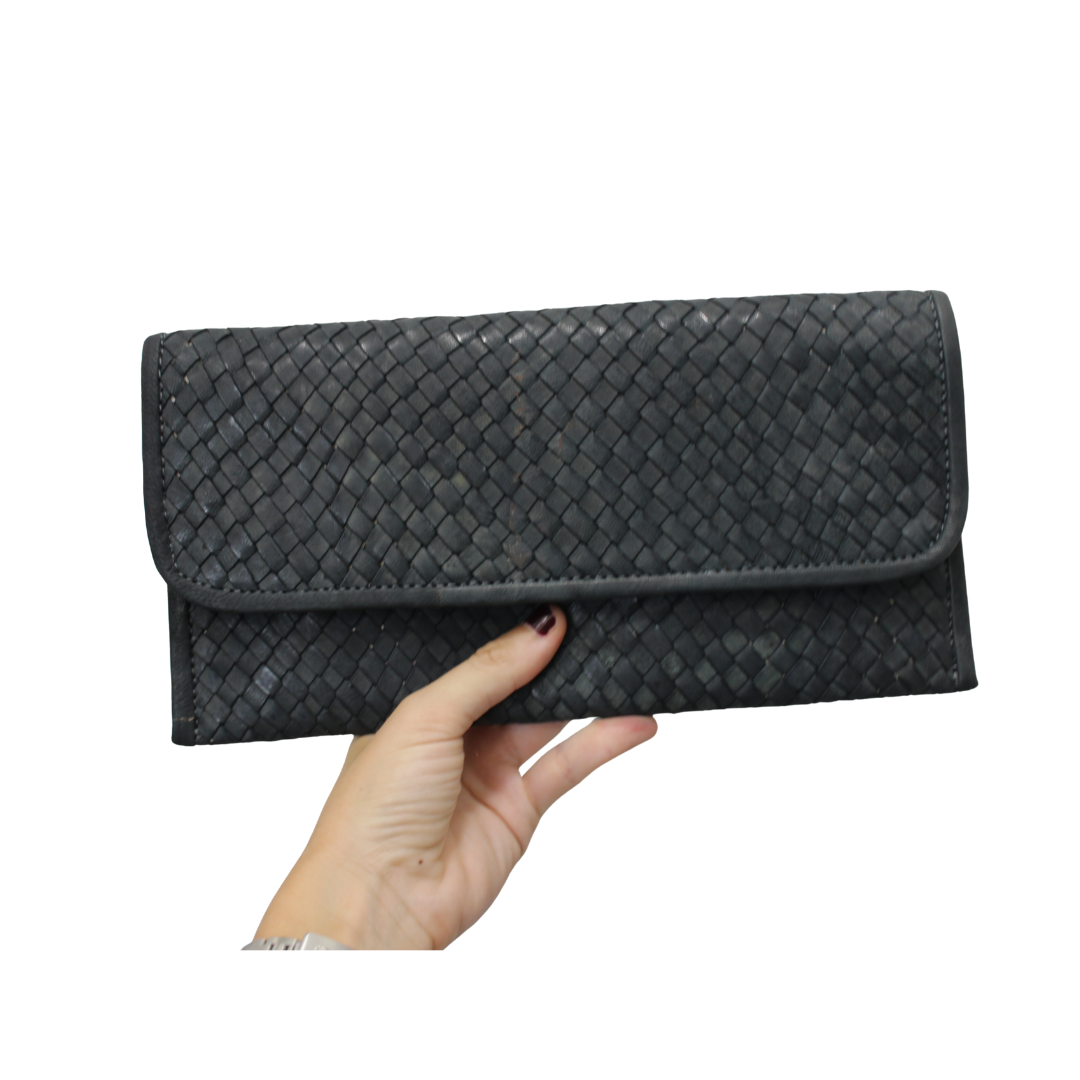 Bolso de mano de cuero trenzado con asa (varios colores)