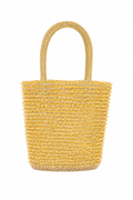 Bolso vintage dorado con asa