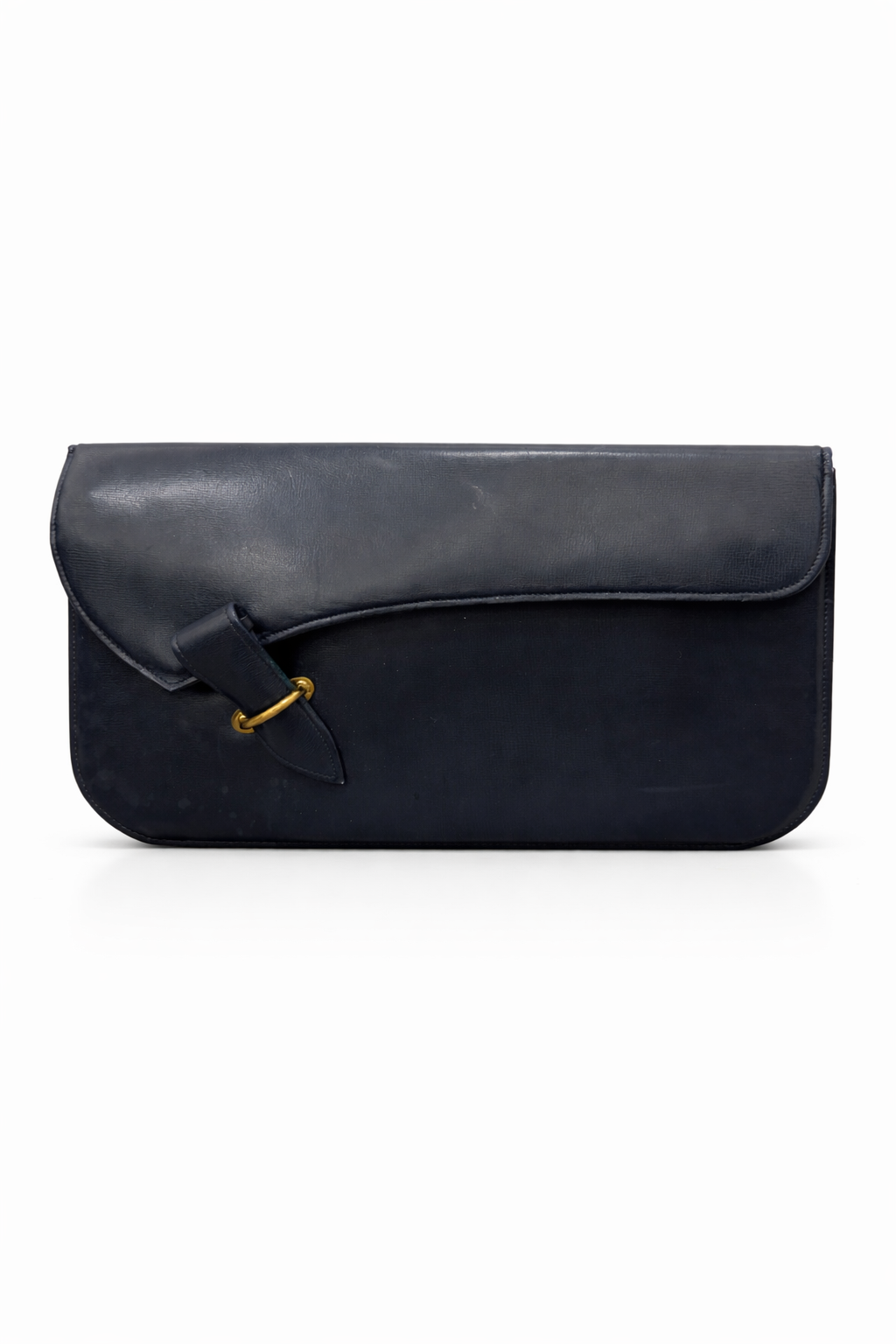 Bolsa vintage castanha estilo saco com flores vermelhas bordadas
