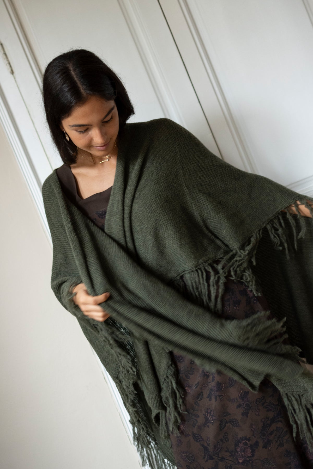 Xaile de lã Outlander - Verde Caça