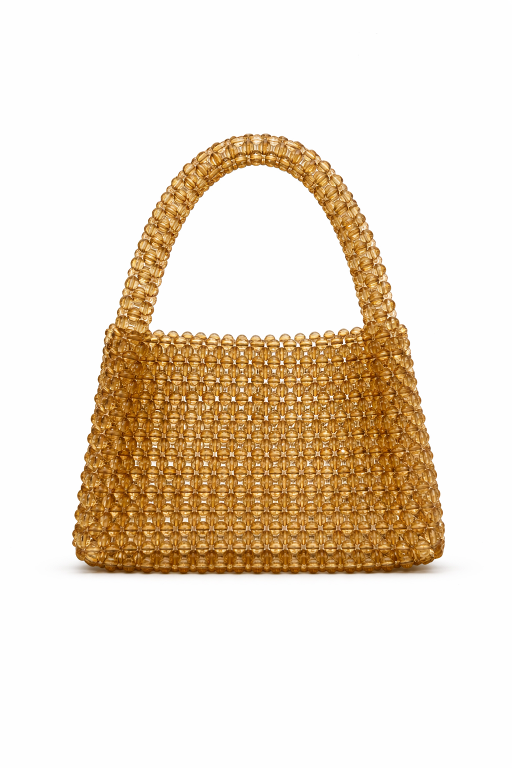 Bolso vintage beige de mano de cuentas años 2000