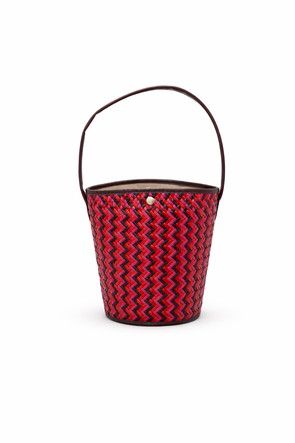 Bolso Ebro Marrón Chocolate, Rojo y Fucsia