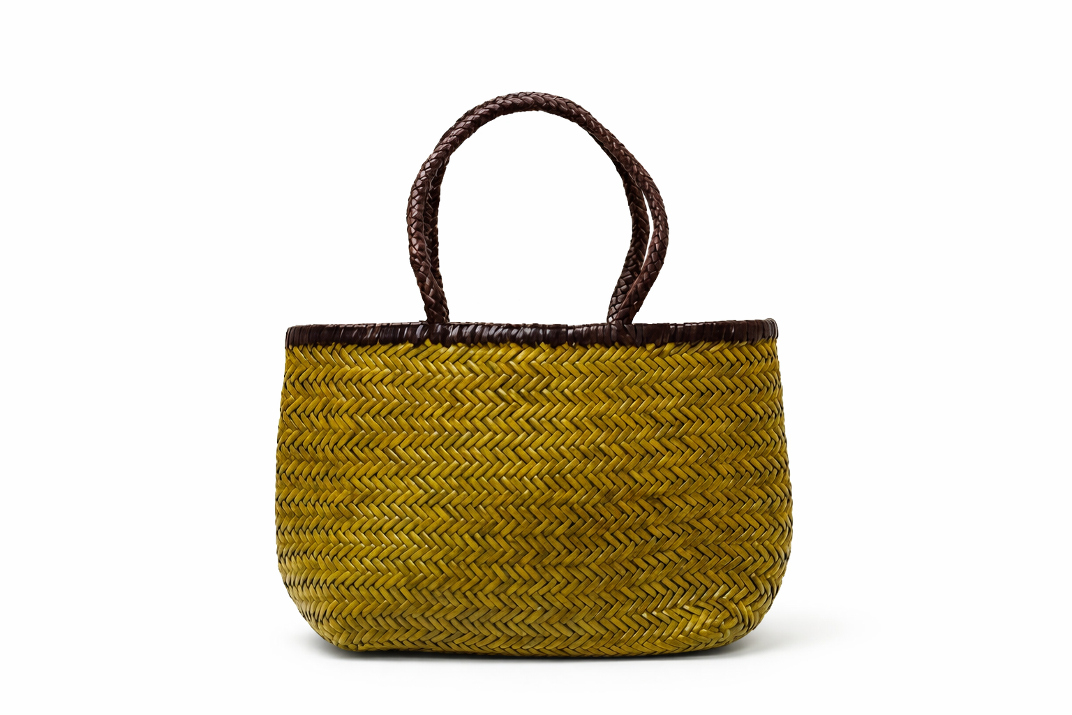 Bolso Turia Verde Pistacho y Marrón Chocolate