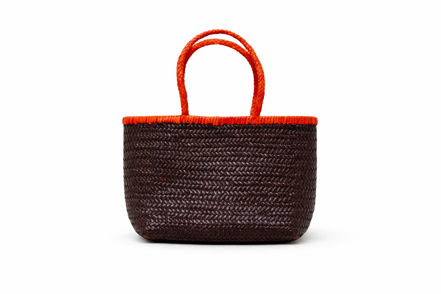 Bolso Turia Marrón Chocolate y Naranja