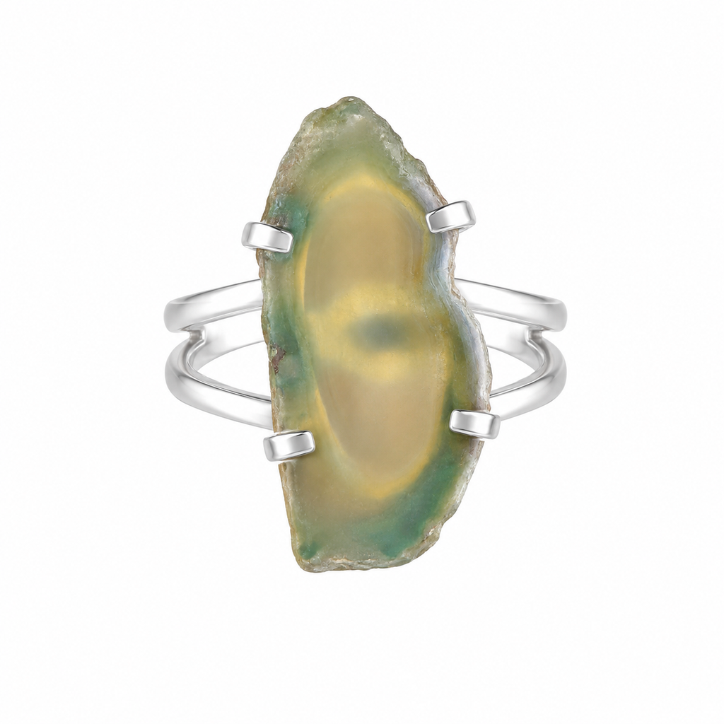 Anillo Ágata - Verde Agua 01
