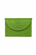 Bolso vintage de mano verde con cadena incorporada