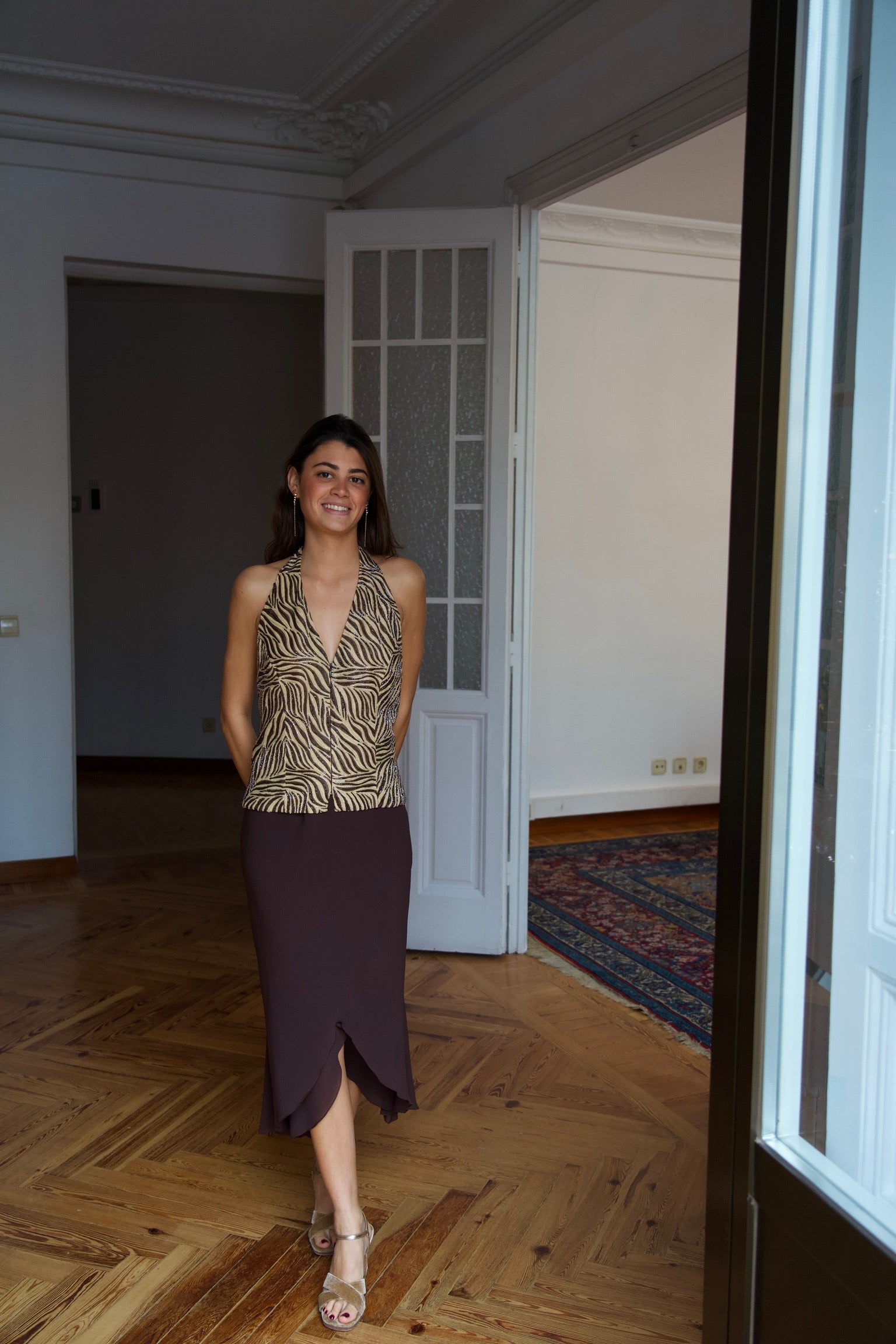 Pendiente Earcuff facetado (unidad)