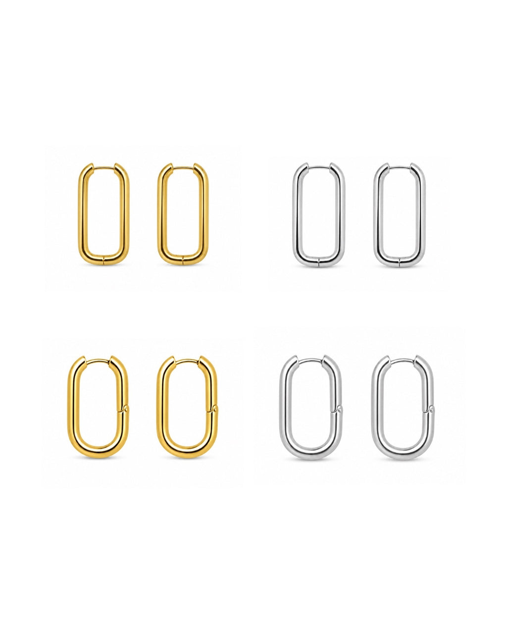 Aros Óvalo (tamaño M y L, gold y silver)