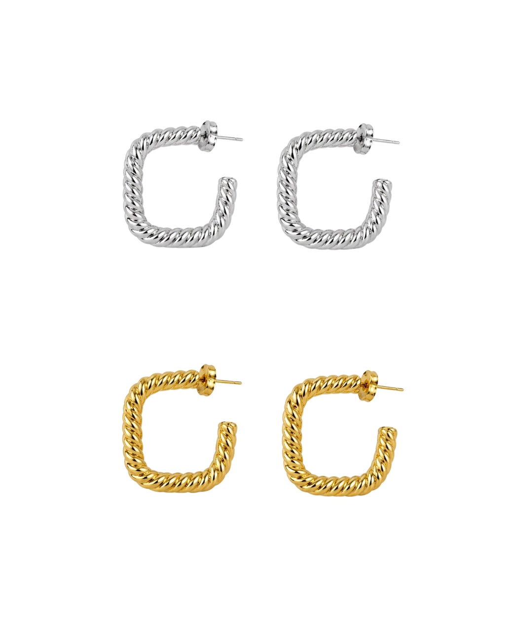 Aros Rizados (gold y silver)