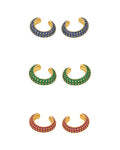 Pendiente Earcuff Halley circonitas (unidad)(rosa, azul o verde)