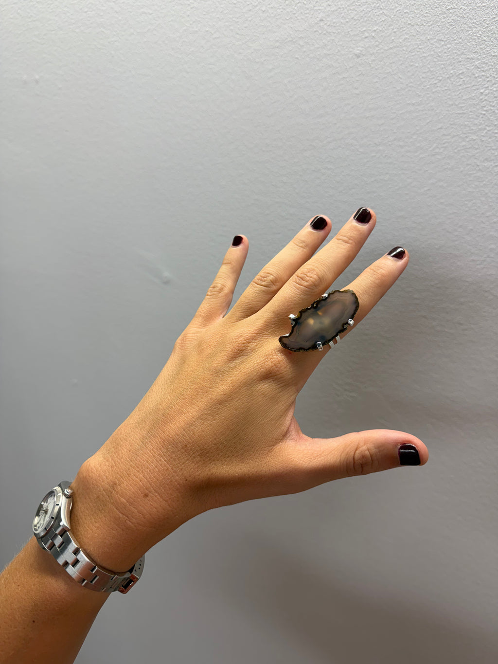 Anillo Ágata - Humo 01