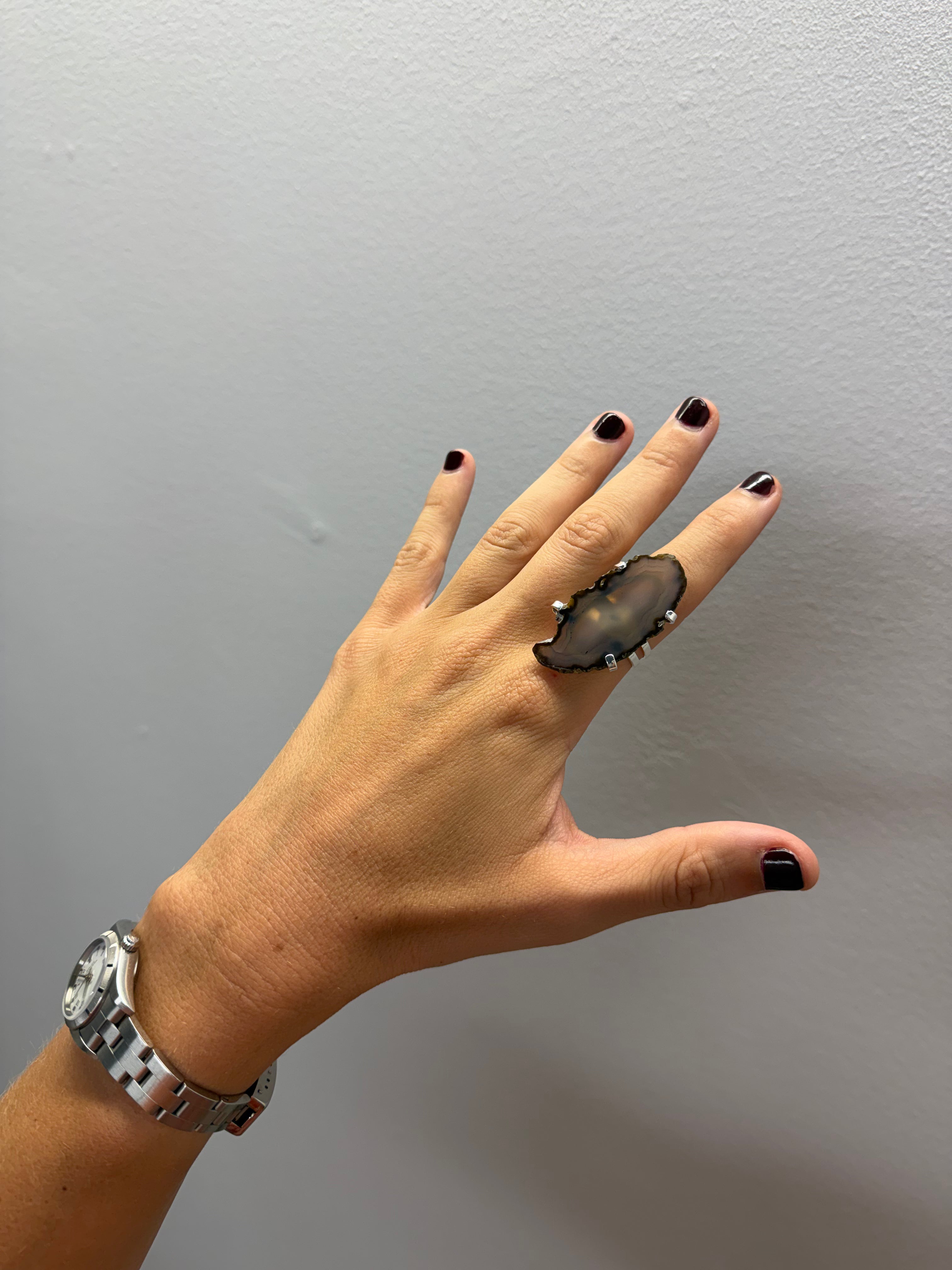 Anillo Ágata - Humo 01