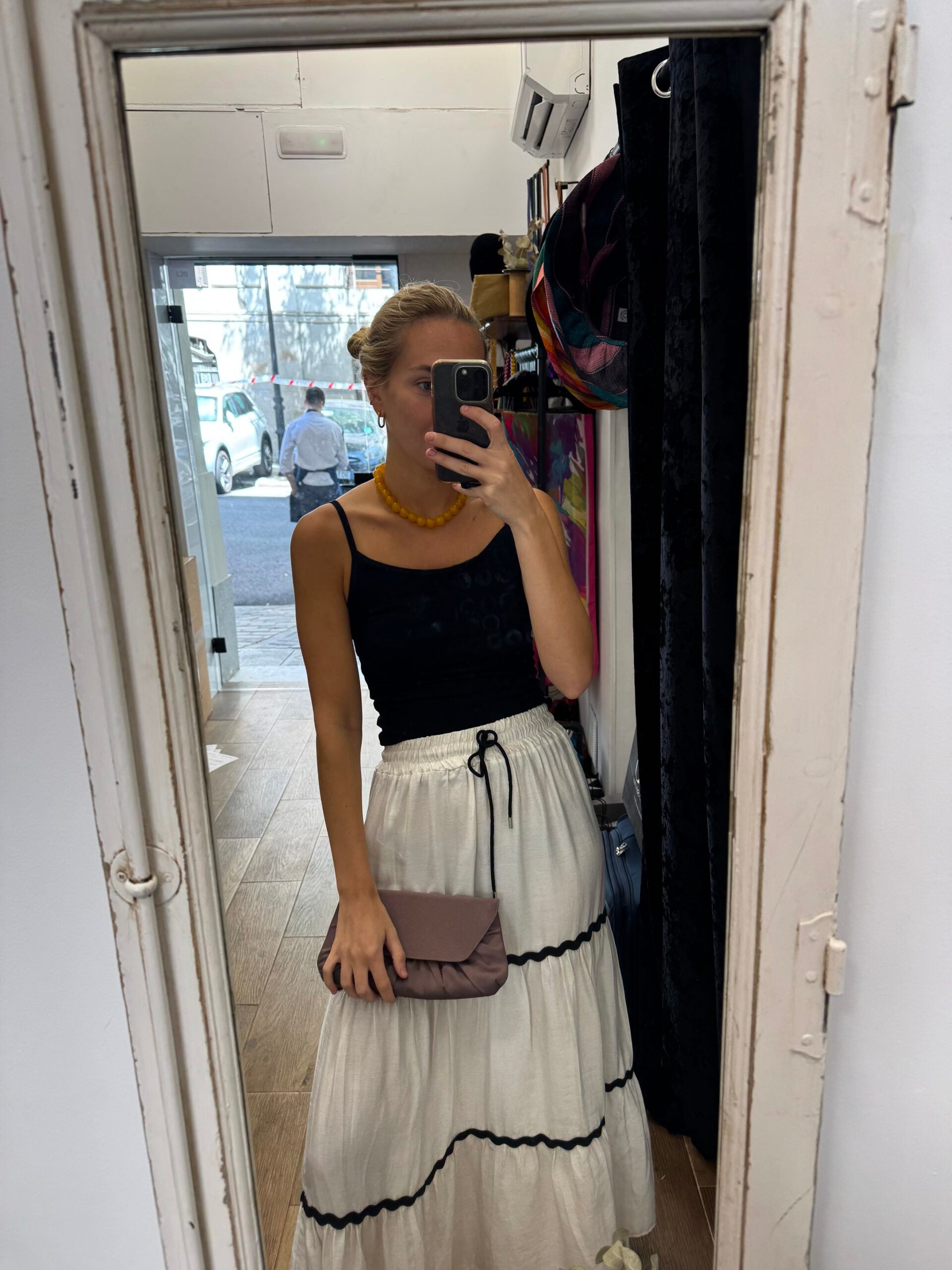 Bolso vintage marrón cartera tipo sobre