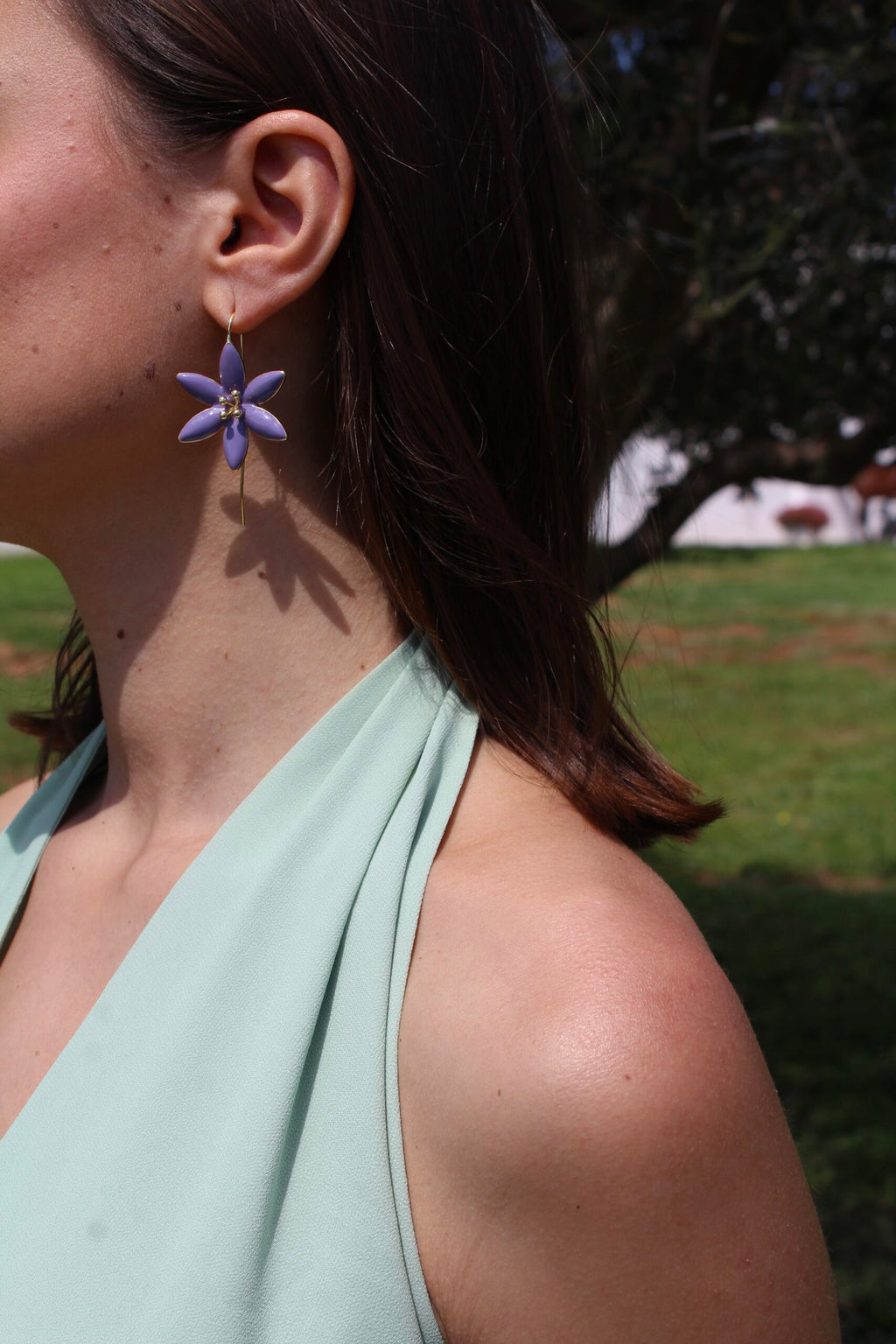 Pendientes Azahar Lila