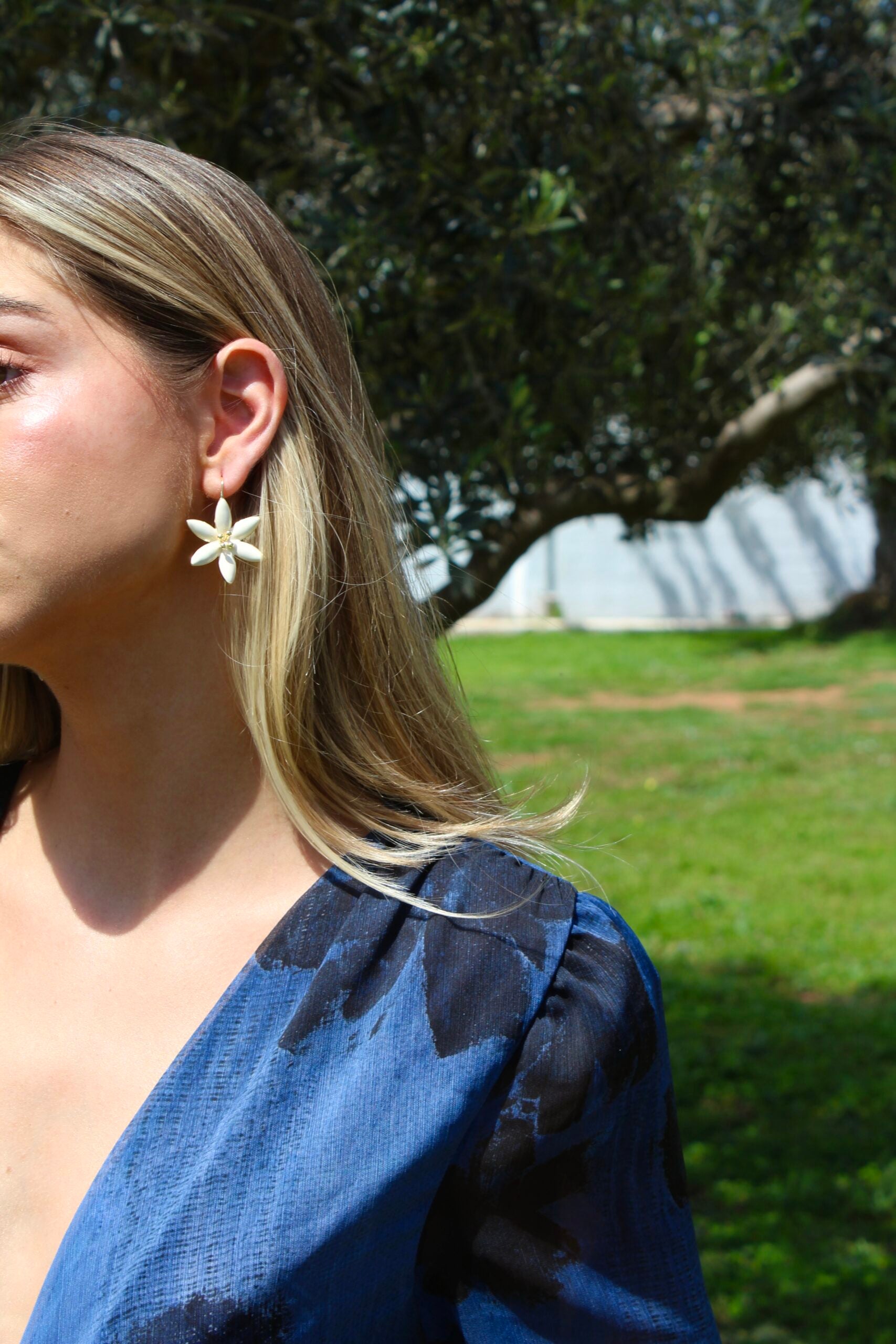 Pendientes Azahar Blanco