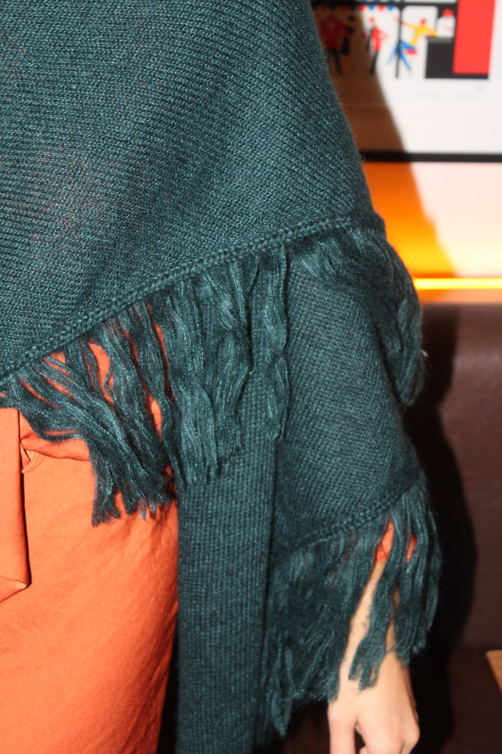 Chal de mohair 100% - Verde Botella