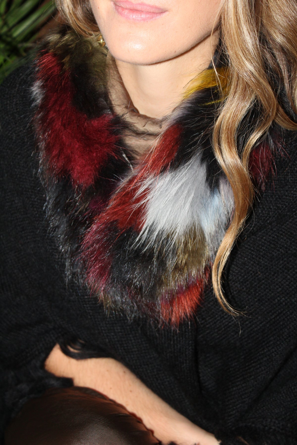 Cuello Zermatt de pelo natural de Marmota 100% - Multicolor