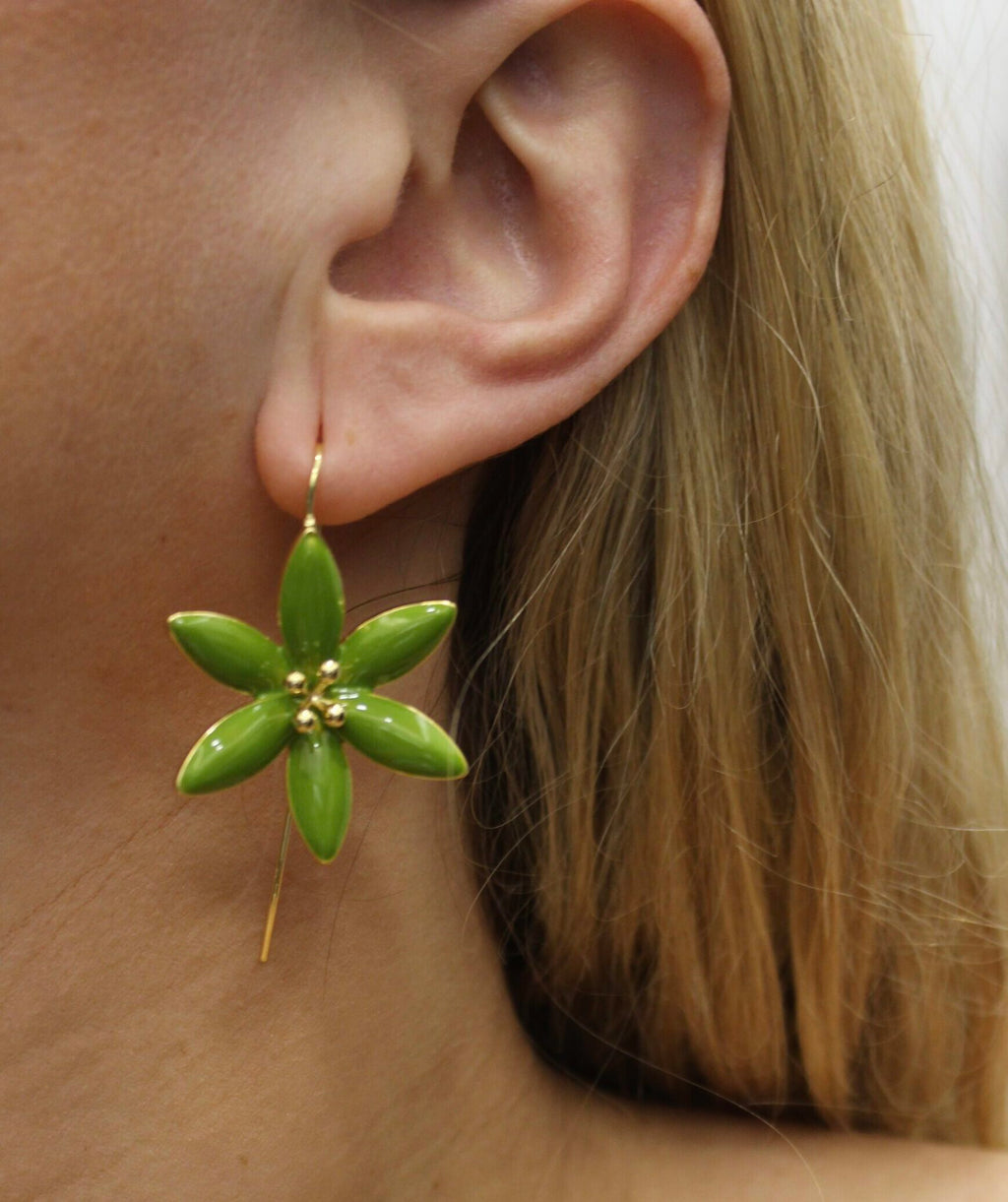 Pendientes Azahar Verde pistacho