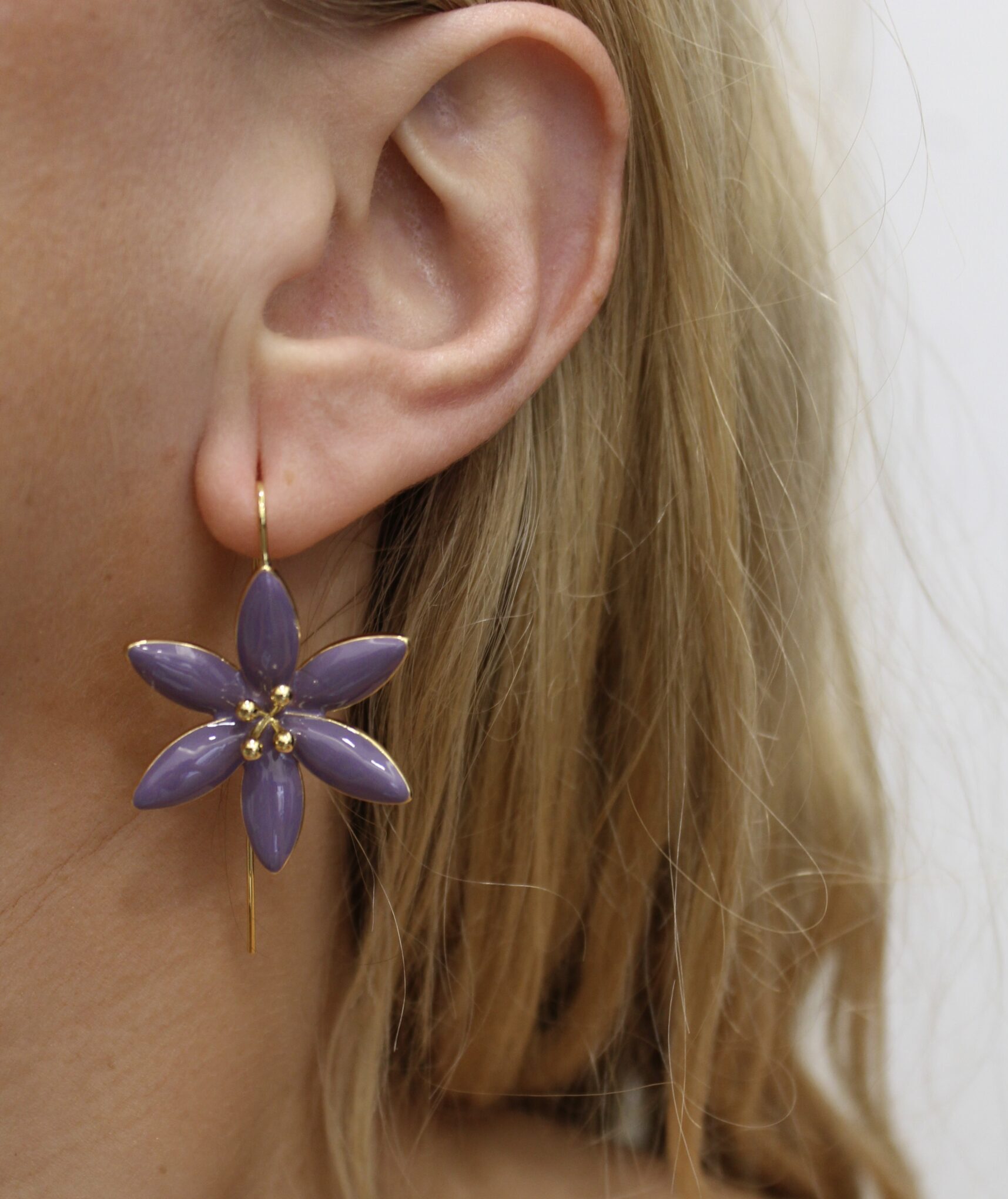 Pendientes Azahar Lila